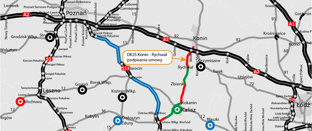 Wielkopolskie. Jest trzecia umowa na rozbudowę DK25