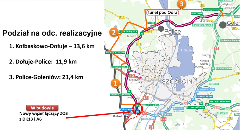 KIO zadecydowała ws. dwóch odcinków Zachodniej Obwodnicy Szczecina