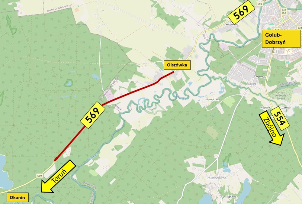 Przebudują połączenie Torunia z Golubiem-Dobrzyniem