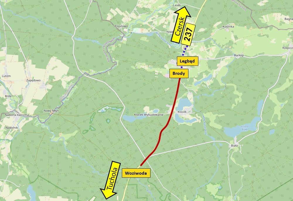 Przebudują połączenie Tucholi z DK22