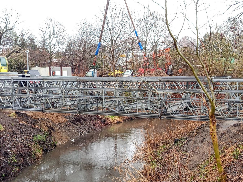 Tymczasowy most w Gliwicach będzie gotowy w przyszłym miesiącu