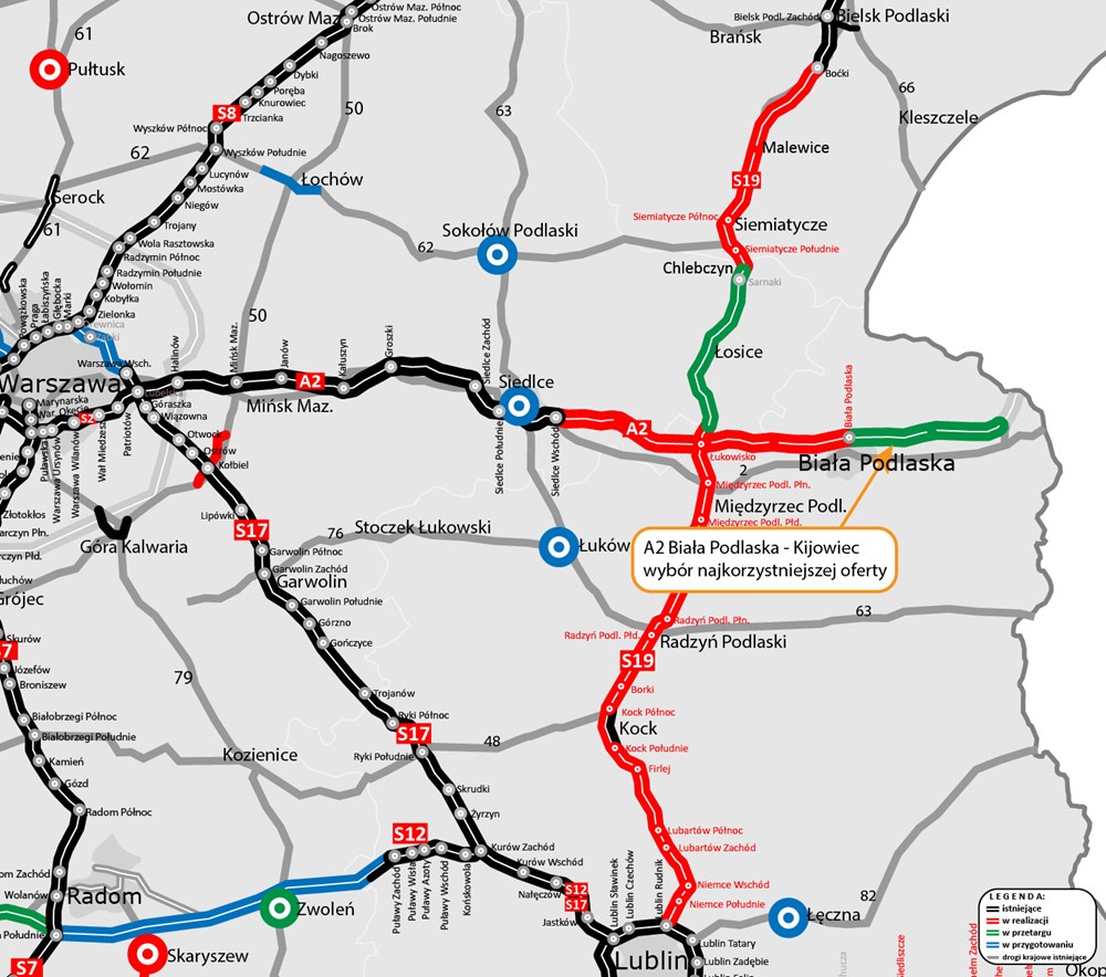 Mirbud z Budpolem najkorzystniejsi na budowę A2 koło Białej Podlaskiej