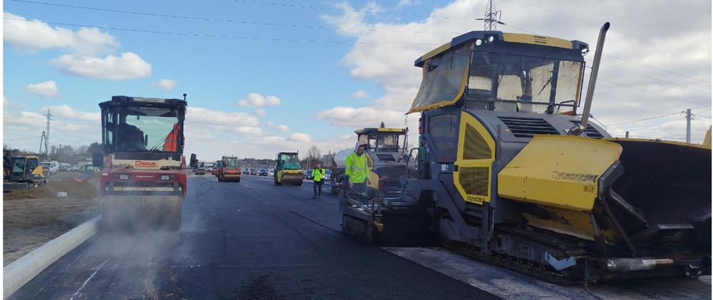 Postępuje budowa DK61 pod Warszawą
