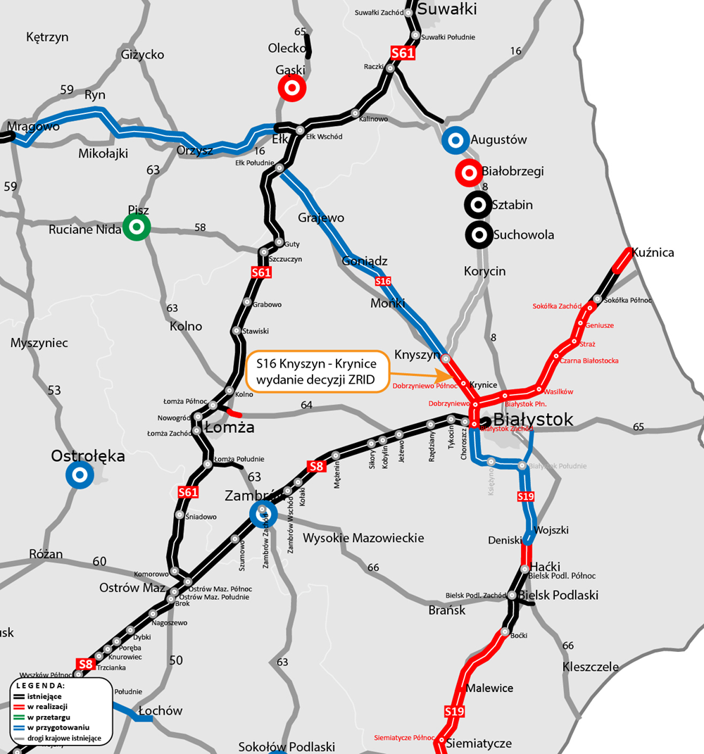 Można budować odcinek S16 na trasie Białystok - Ełk!