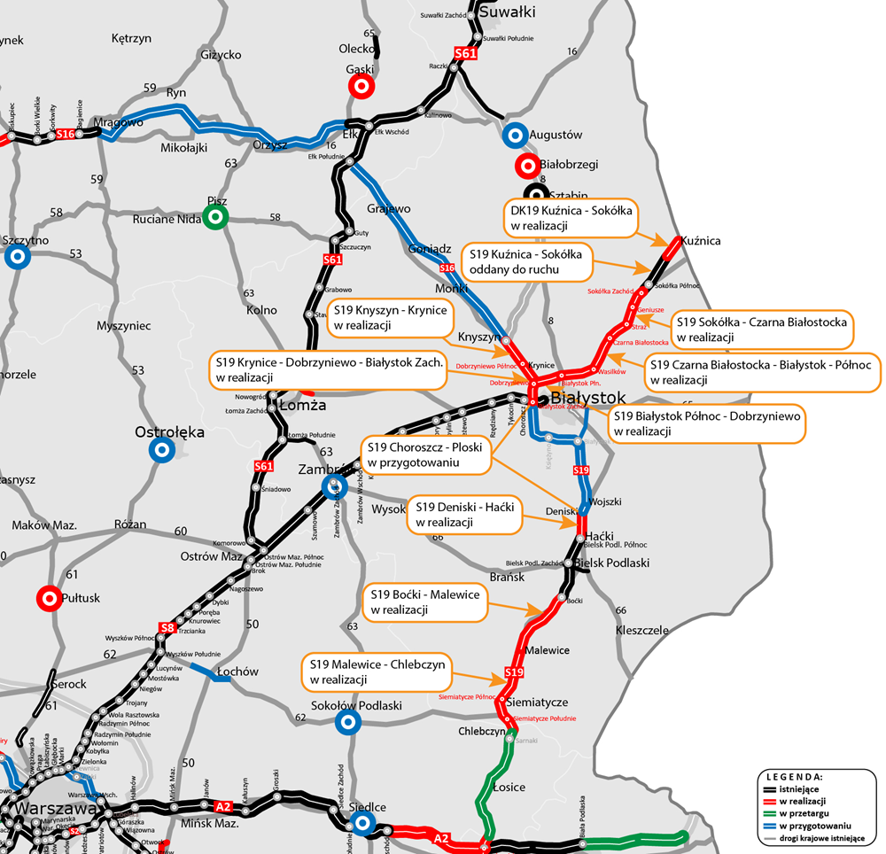 S19. Cztery nowe odcinki na Podlasiu do końca roku
