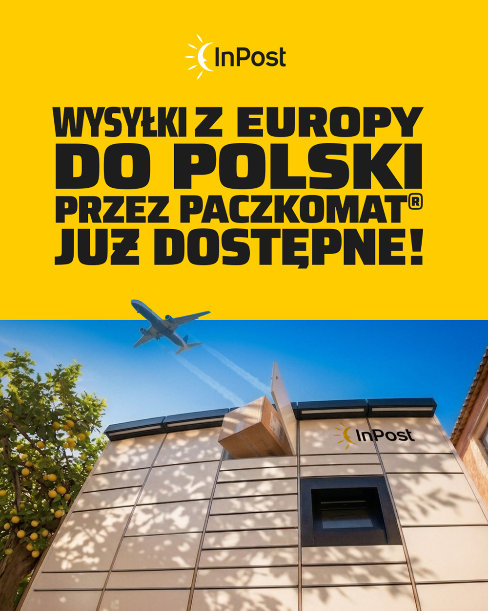 Paczki z Europy do polskiej maszyny Paczkomat poprzez aplikację InPost Mobile