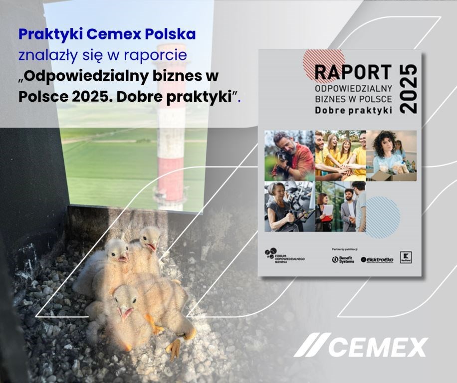 Działania Cemex Polska docenione w raporcie „Odpowiedzialny biznes w Polsce 2025”