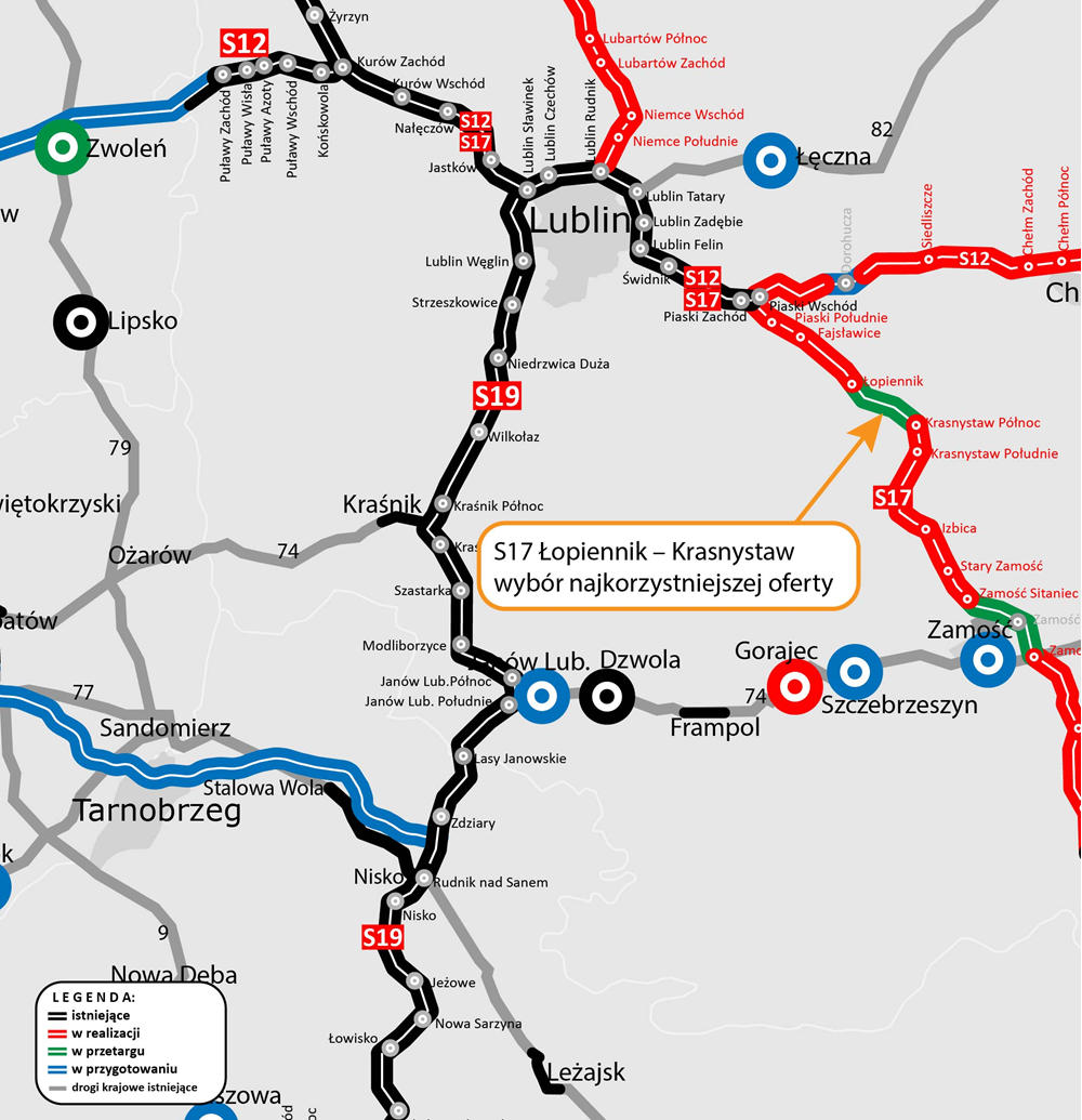 Polaqua najkorzystniejsza na S17 koło Krasnegostawu