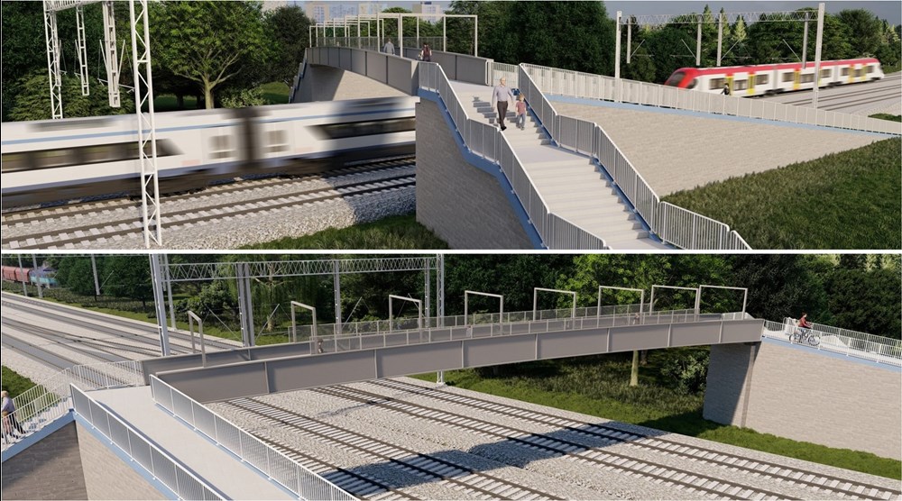 Nowa kładka na linii łódzkiej. Na przełomie 2026 i 2027 roku ruszą pierwsze prace budowlane