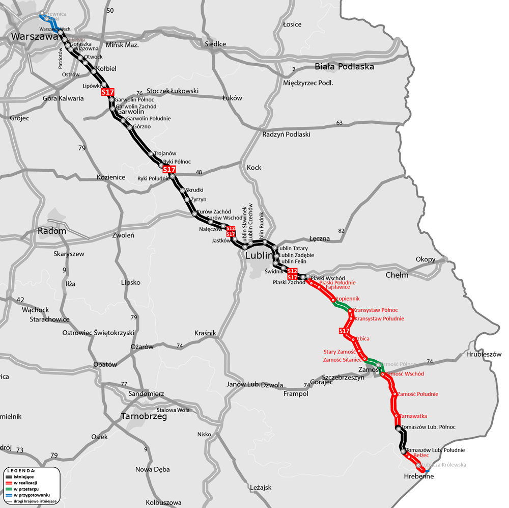 GDDKiA niezadowolona z postępów na S17 Zamość – Tomaszów Lubelski