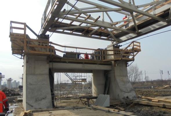 Most drogowy nad Baryczą – budowa w toku